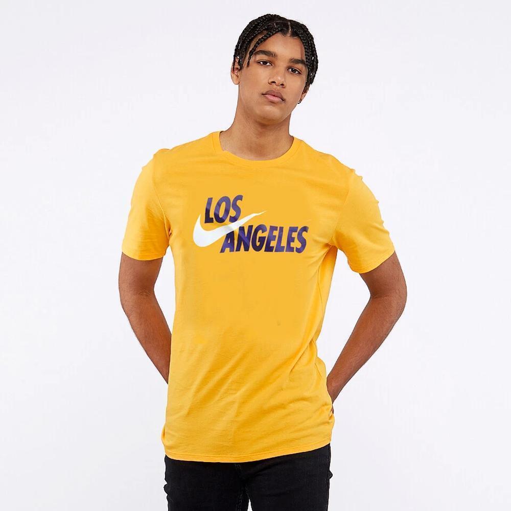 Dri Fit Los Angeles Lakers Mens T-Shirt Color Yellow Qc7202-739 Size Md
